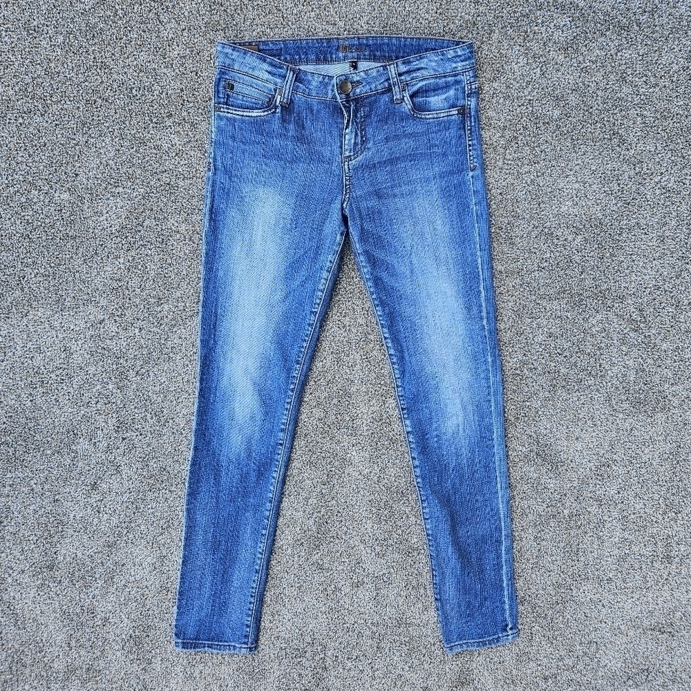 Kut From The Kloth Skinny Straight Jeans Medium Wash Blue KP488MD3 Womens Size 4